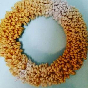 Woven yellow and cream ombre door wreath